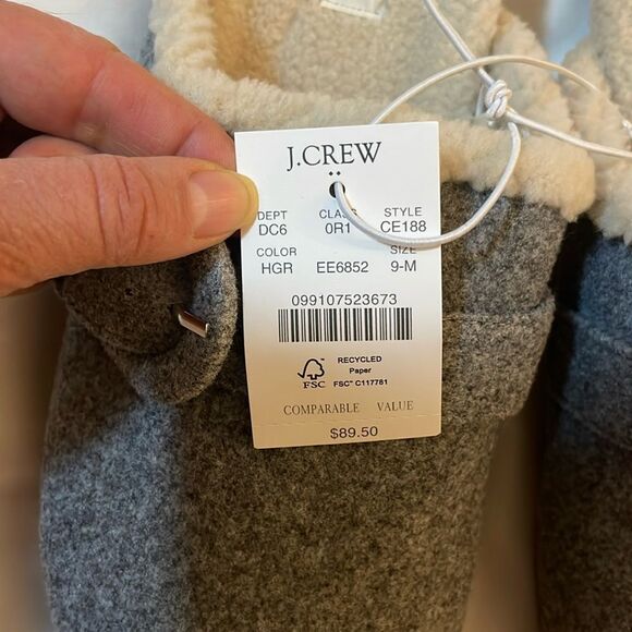 J.Crew Cream Fleece Slippers - Picture 6 of 7